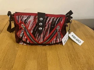 Kenzo Paris Nylon And Calf Skin Handbag - Picture 1 of 16