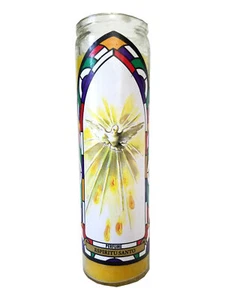 Holy Spirit (Espiritu Santo) gelbe Parfum Andachtskerze - Bild 1 von 2