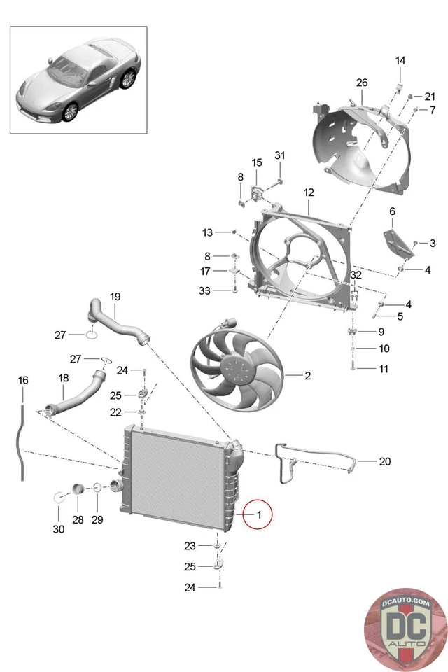 2017-2018 Porsche Boxster Cayman 911 Left Radiator 9P1121251 Foto 1 de 1