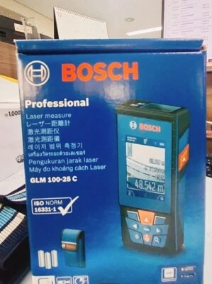Bosch GLM 100-25C 100 Meter Laser Distance Meter with Inbuilt Camera Bluetooth - Image 1 of 2