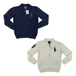 Polo Ralph Lauren Kid's Full Zip Big Pony Sweater Cardigan - 2 color options - - Picture 1 of 7