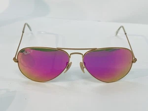 Gafas de sol Ray-Ban Aviator RB3025 púrpura/rosa con marco dorado - Imagen 1 de 7