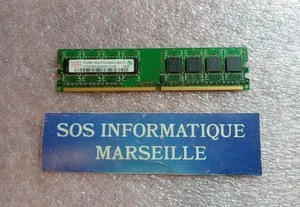 Barette Mémoire HYNIX 512MB 1Rx8 PC2-4200U-444-12 (HYMP564U64BP8-C4 AB) - Picture 1 of 4