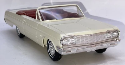 AMT Promo 1964 Chevrolet Impala Convertible 1/25 Ermine White w/Red Int XLNT+ - Image 1 of 4