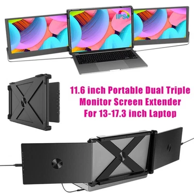Dual Triple Monitor für Laptops 13-17,3" 1080P IPS FHD Monitor Screen Extender - Bild 1 von 4