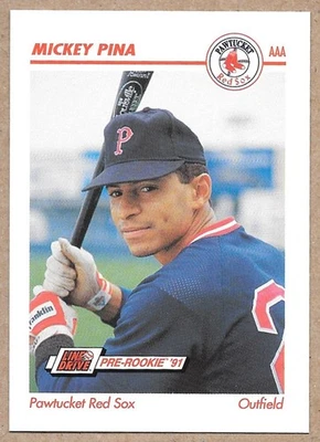 1991 Line Drive AAA #364 Mickey Pina Pawtucket Red Sox - Image 1 of 2
