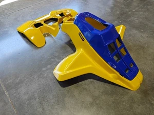 SUZUKI LT500 QUADRACER YELLOW PLASTIC FRONT AND REAR FENDER SET WITH HOOD - Picture 1 of 5