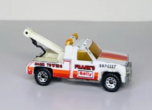 1987 Matchbox MB21 GMC Wrecker Frank's Getty Tow Truck White 1/72 - Picture 1 of 6