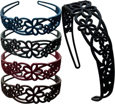 5pcs 30mm Wide Plastic Headbands for Girls Women Fashion Hairbands with Teeth - Image 1 of 4