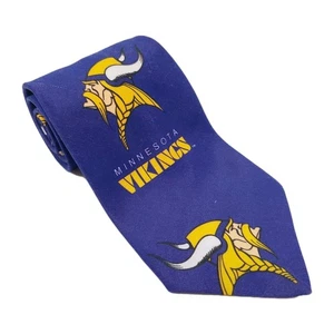 Minnesota Vikings Necktie Purple & Gold Geometric Pattern Men's Neck Tie - Picture 1 of 6