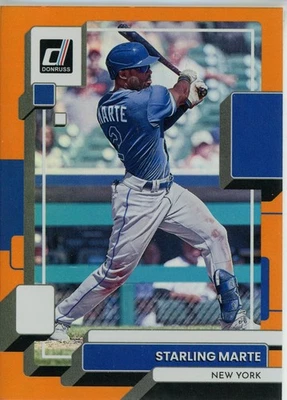 2022 Panini Donruss - #206 Starling Marte Holo Orange New York Mets - Image 1 of 2