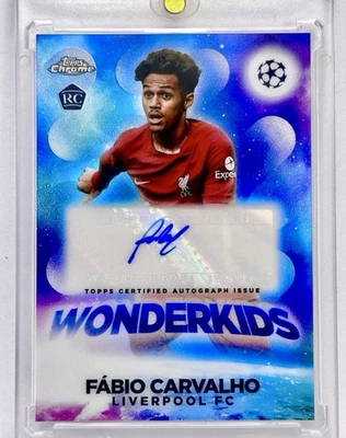 2022-23 Topps Chrome UEFA Wonderkids RC Refractor Auto #W8 Fabio Carvalho RC SP - Image 1 of 2