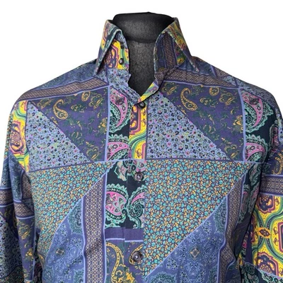 HAWES & CURTIS Shirt Mens LARGE (42") Long Sleeve Multicolour Design - Image 1 of 4