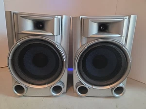 Sony Speaker System SS-EC55S Pair 6 Ohms Wired Bookshelf Silver 12", Tested WORK - Picture 1 of 10