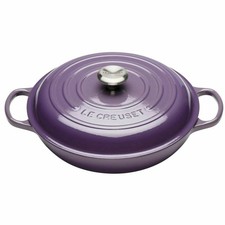 New Le Creuset 30cm Cast Iron Shallow Casserole ultra violet lifetime guaranteed