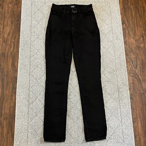 Jeans Paige donna taglia 26 nero Margot denim elasticizzato alla caviglia bottoni a pressione - Foto 1 di 10