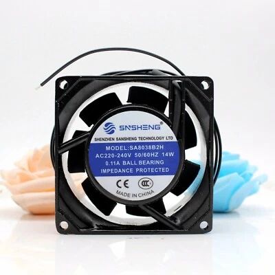 SNSHENG SA8038B2H AC220-240V 14W 0.11A 8CM 8038 cabinet silent fan - Image 1 of 3