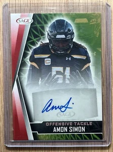 2022 Sage High Series Base Auto Red #A-AS2 Amon Simon - Texas A&M Commerce - Picture 1 of 2