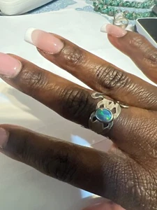 ring sterlingsilber blauer opal - Bild 1 von 5