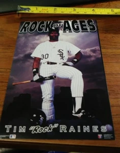 Vintage Rock of Ages Tim Raines Sample Poster Costacos Brothers White Sox - Picture 1 of 1