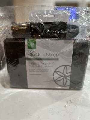 Juego de correas y bloques de yoga Gaiam gris bloque 9x6x4 correa 6’. Paquete sellado nuevo Foto 1 de 2