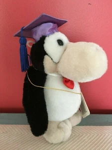 Vintage Stuffed Animal Opus Penguin Graduate Grad Cap Berkeley Breathed 1995 - Picture 1 of 3