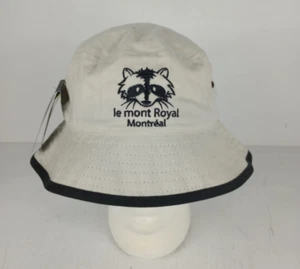 Le mont Royal Montreal Canada Bucket Hat w/ Raccoon (New w/ Tags) Size Medium - Picture 1 of 4