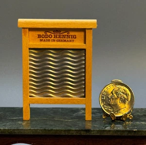 Bodo Hennig Lavabo Fregar Madera Metal Alemania De Colección Miniatura Casa de Muñecas 1:12 - Imagen 1 de 7