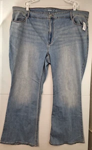 Old Navy Womens plus sz 26 Short 26S High-Waisted Wow Flare Jeans NWT Light Blue - Picture 1 of 4