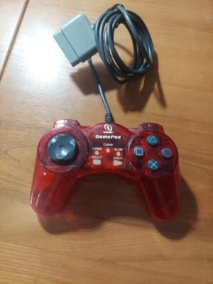 Gamepad Interact rojo con cable para Sony PlayStation 1 PS1 no probado  Foto 1 de 4