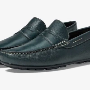 MJNY by Marc Joseph Men's Nebraska Leather Loafer in Navy Size 7 Casual Shoes - Picture 1 of 14
