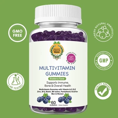 Adult Multivitamin Gummies with Zinc, Vitamin C, D3, B12, Biotin for Men & Women - Image 1 of 4