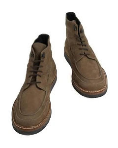 Kiton $1,860 NIB Beige Calfskin Suede Leather Ankle Boots (8.5 UK) 9.5 US - Picture 1 of 5