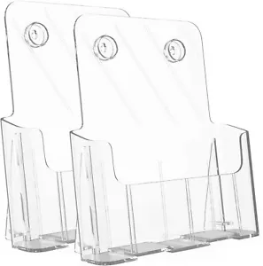 Acrylic Brochure Holder 8.5 x 11 inch Display Stand Literature Holders with R... - Picture 1 of 5