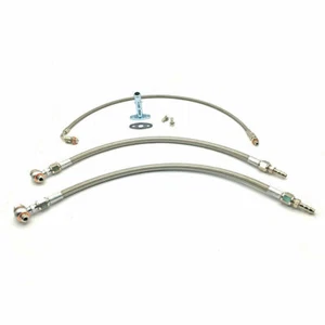 Turbo Oil & Water Line Kit Fits Mazda MX-5 323 GTX For Nissan S13 TB25 Turbo - Picture 1 of 4