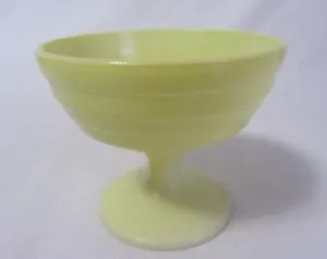 HAZEL ATLAS MODERNO PLATO PASTEL PASTEL AMARILLO SORBETE TAZÓN - Imagen 1 de 3