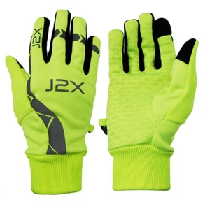 J2X Fitness Hi Viz Softshell Pro Running Cycling Grip Gloves - Picture 1 of 1