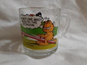 Vintage Garfield Coffee Mug Glass Cup Jim Davis MCDONALDS 1980 - Picture 1 of 4