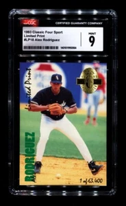 1993 CLASSIC 4 SPORT LIMITED PRINT #LP18 ALEX RODRIGUEZ RC CGC 9 MINT - Picture 1 of 2
