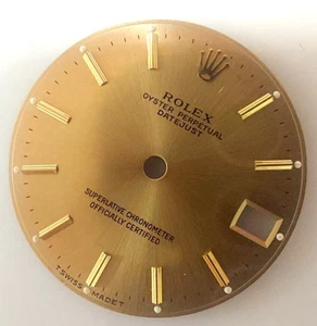 Esfera de oro Rolex genuina, Datejust, tamaño mediano 31 mm - Imagen 1 de 3