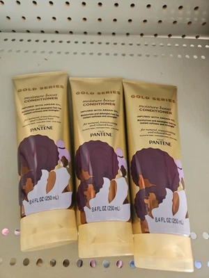 3x Pantene Gold Series Moisture Boost Conditioner w Argan oil 8.4oz C26