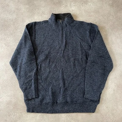 Pendleton  1/4 Zip Jumper Mens XL Shetland Wool Vintage Knit Sweater, Navy - Image 1 of 4