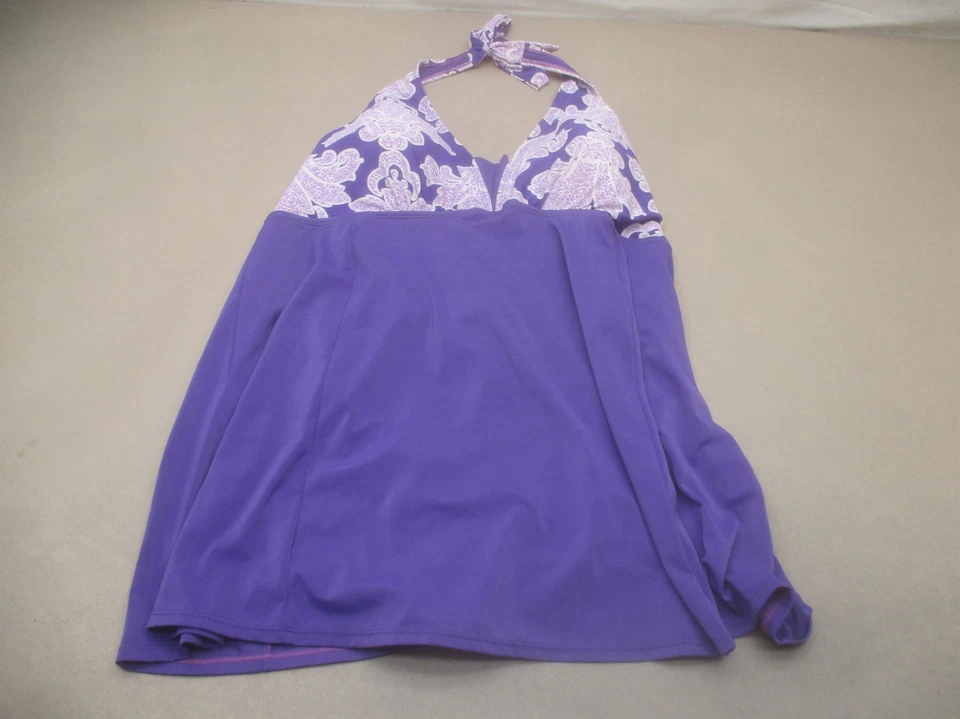 Купальник цельный Jaclyn Smith размер 24 Вт фиолетовый цветочный беспроводной с подкладкой 10S - Изображение 1 из 4