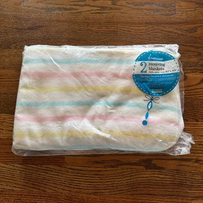 Mantas de recepción de algodón TODDLETIME de colección de los años 80 nuevas pasta blanca ¡solo 1! Foto 1 de 4