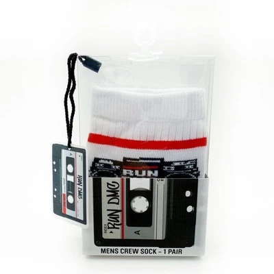 Run DMC Crew Socks Mens Womens Fun Gift Retro 80s Rap Music Mixtape Cassette - Image 1 of 4