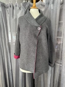 Chiaramente Grey/Fuchsia Pink Wool Jacket Women's Size XL - Immaculate Condition - Picture 1 of 10