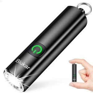 Blukar LED Taschenlampe Mini EDC Aufladbar Klein 3 Modi Schlüsselanhänger - Bild 1 von 12