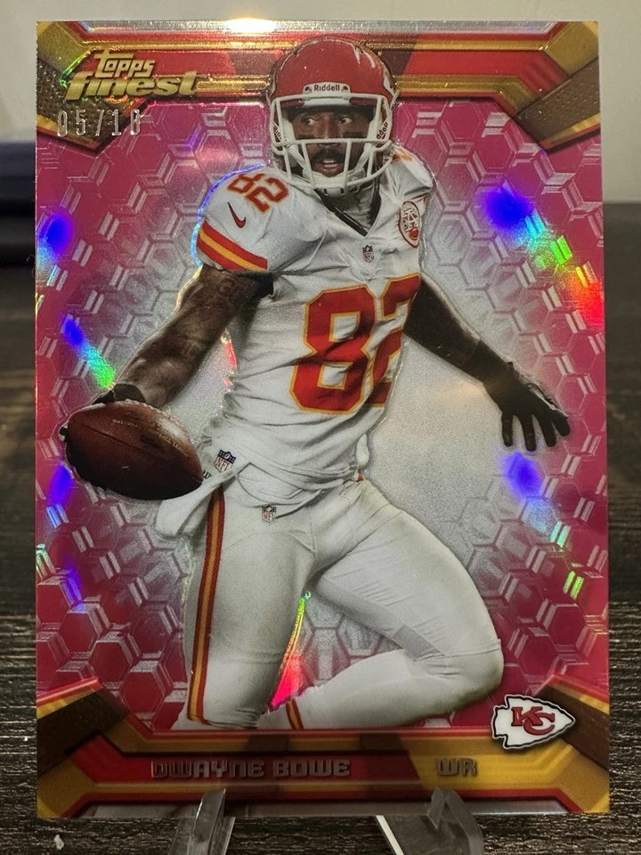 Dwayne Bowe 2013 Topps Finest Base Set Pink Refractor SSP/10 #83 KC Chiefs Foto 1 de 2
