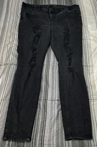 Pantalones de mezclilla para mujer tórridos elásticos premium bomba ajustados 18R 38x30 desgastados - Imagen 1 de 4