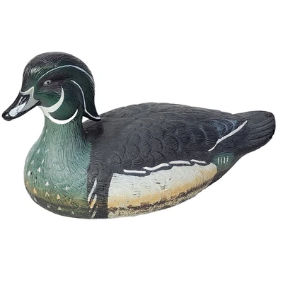 RedHead Hunting Decoy Wood Duck Drake 2006 Bass Pro Shop 13” Realistic Plastic - Image 1 of 4